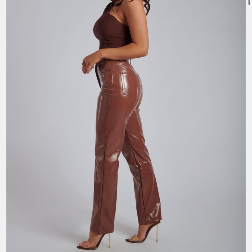 Meshki Oakleigh Straight Leg Patent Pant